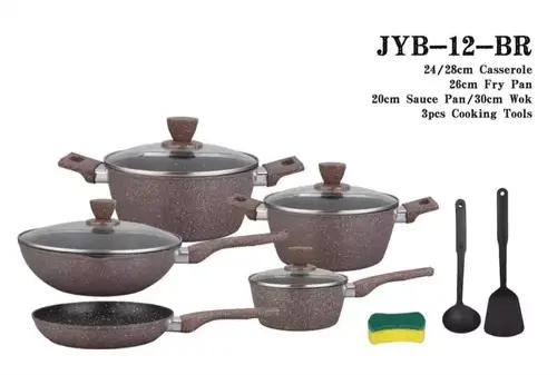 JUEGO DE OLLAS 12 PCS TORNADO JYB-12