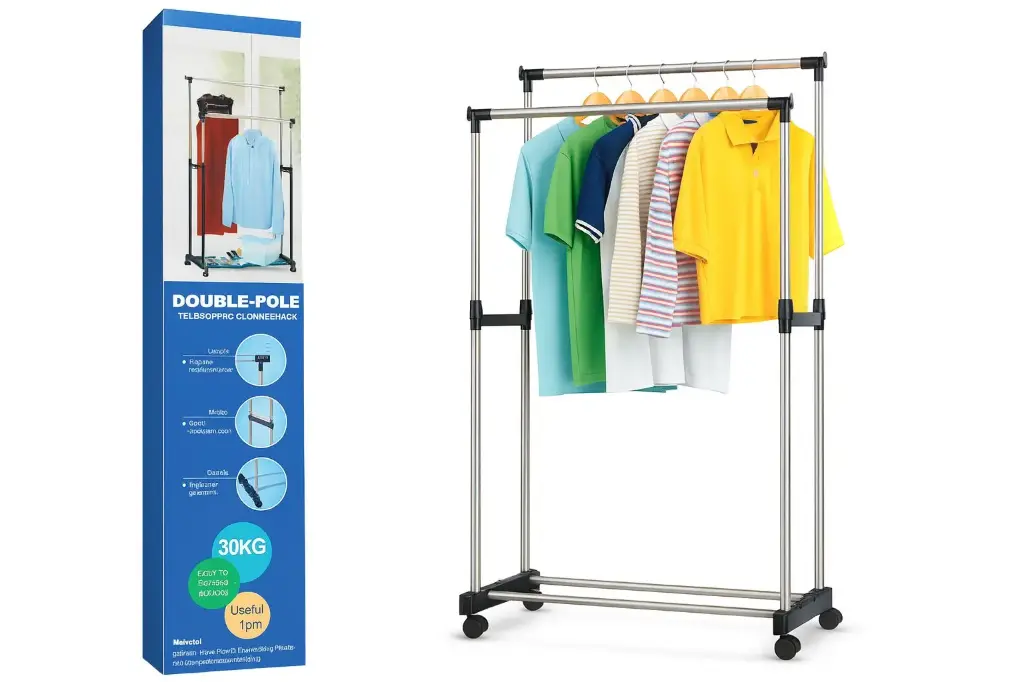 TENDEDERO DE ROPA DOBLE POLE