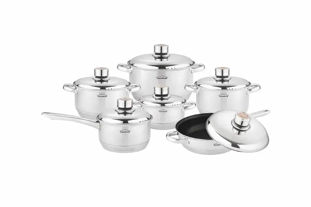 JUEGO DE OLLAS EN ACERO DE 12 PCS HOME DETAIL