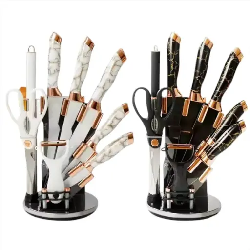 [156] SET CUCHILLOS MARMOLIZADOS