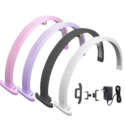 [398] LAMPARA LED MEDIA LUNA PLEGABLE CON PIEDRA