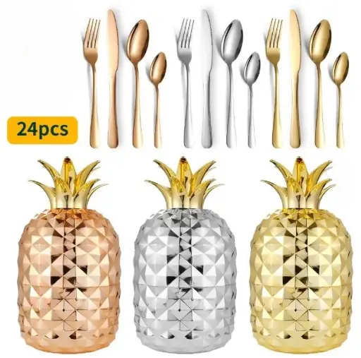 [448] SET DE CUBIERTO 24P BASE PIÑA